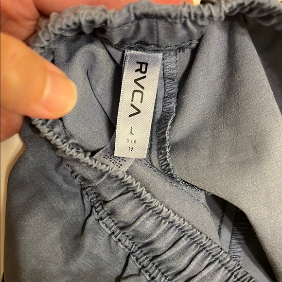 RVCA Smoke Blue Athletic Shorts Elastic Waistband - Picture 6 of 8